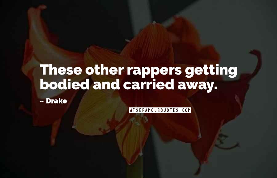 Drake Quotes: These other rappers getting bodied and carried away.