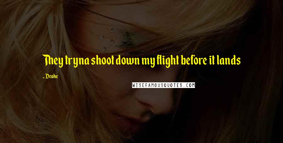 Drake Quotes: They tryna shoot down my flight before it lands