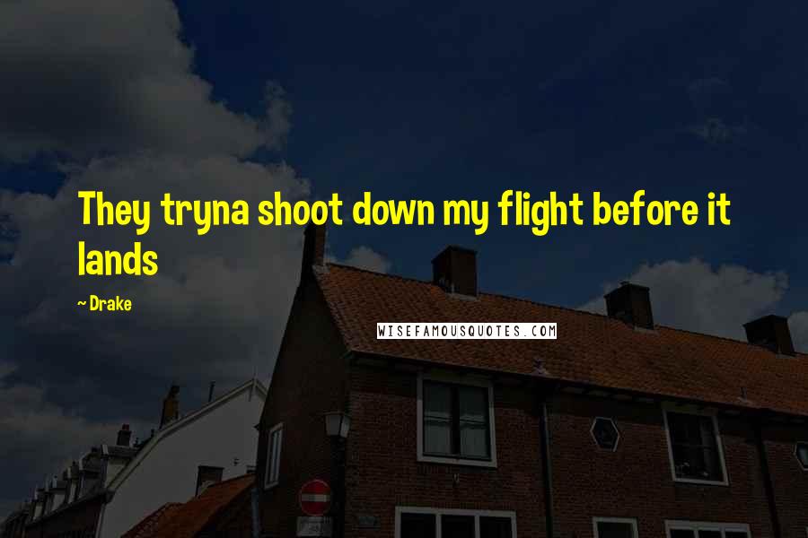 Drake Quotes: They tryna shoot down my flight before it lands