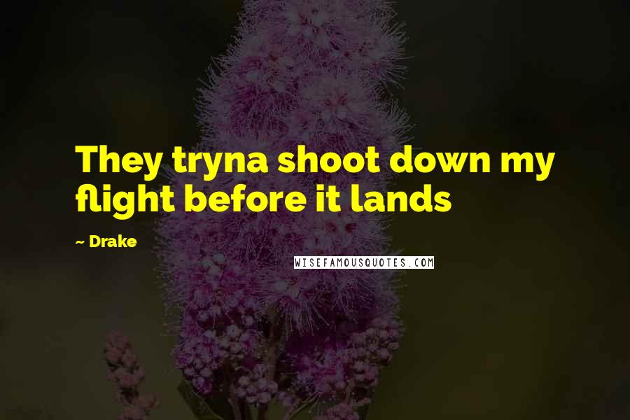 Drake Quotes: They tryna shoot down my flight before it lands