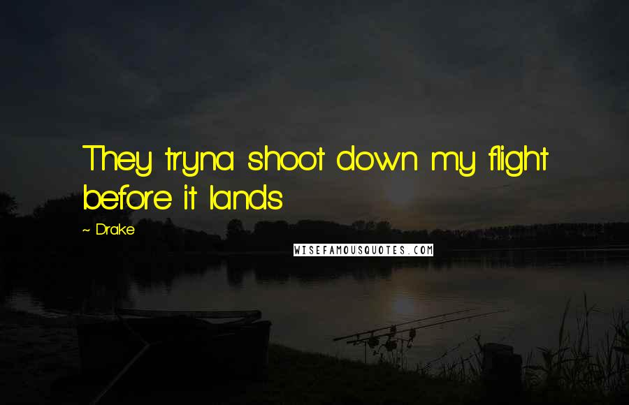 Drake Quotes: They tryna shoot down my flight before it lands