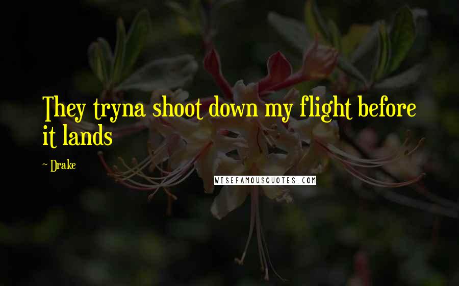 Drake Quotes: They tryna shoot down my flight before it lands