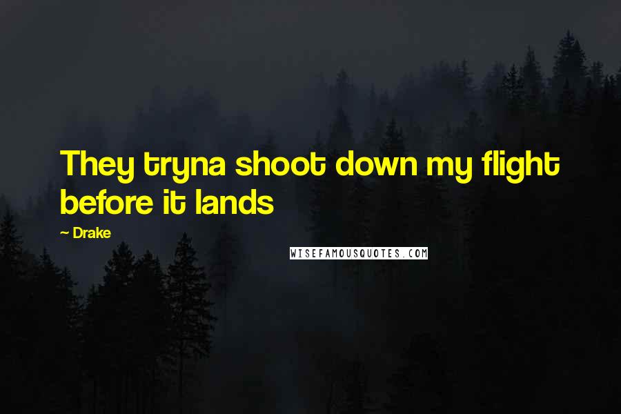 Drake Quotes: They tryna shoot down my flight before it lands