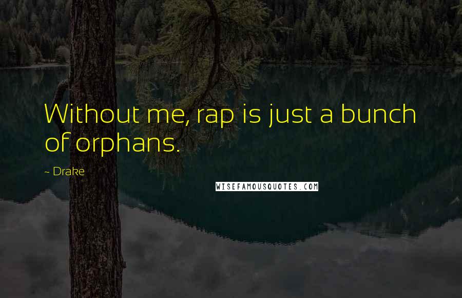 Drake Quotes: Without me, rap is just a bunch of orphans.