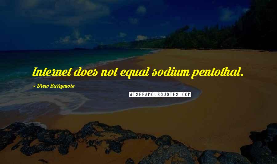 Drew Barrymore Quotes: Internet does not equal sodium pentothal.