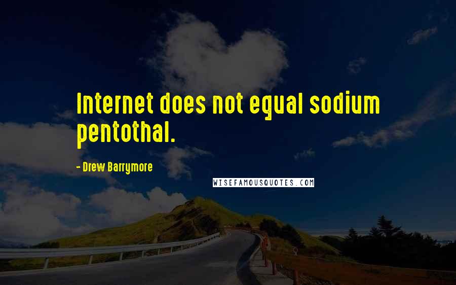 Drew Barrymore Quotes: Internet does not equal sodium pentothal.