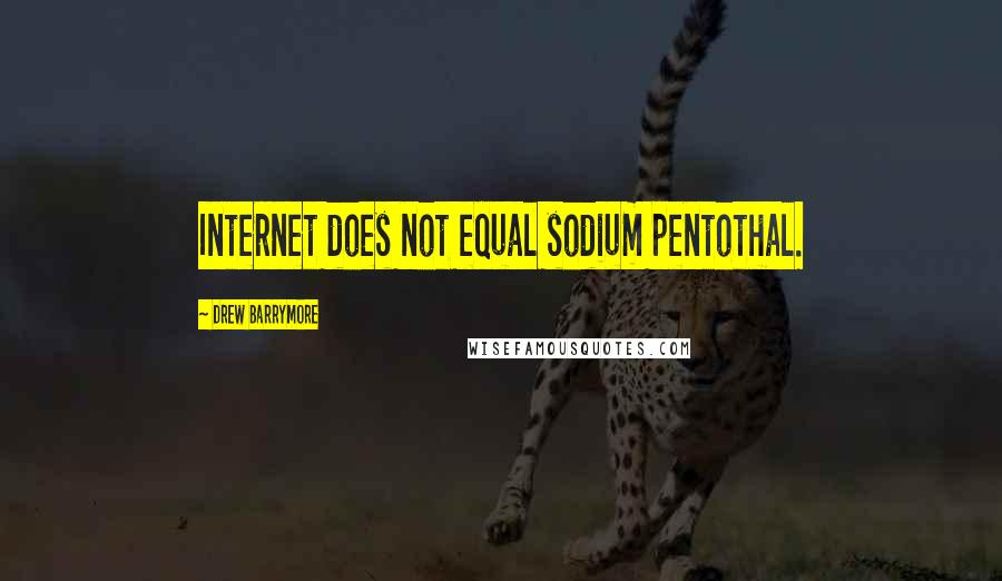 Drew Barrymore Quotes: Internet does not equal sodium pentothal.
