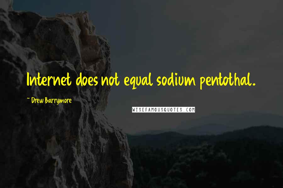 Drew Barrymore Quotes: Internet does not equal sodium pentothal.