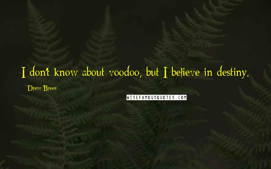 Drew Brees Quotes: I don't know about voodoo, but I believe in destiny.
