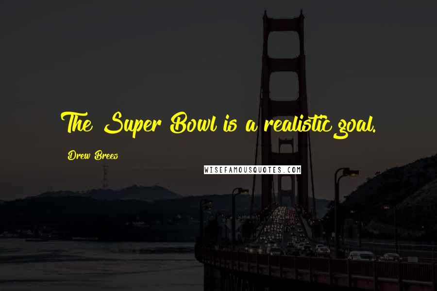 Drew Brees Quotes: The Super Bowl is a realistic goal.