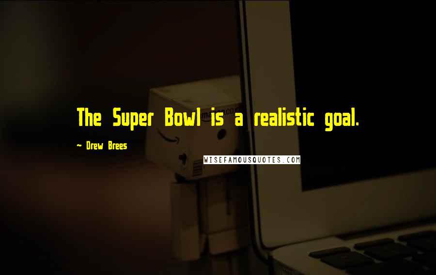 Drew Brees Quotes: The Super Bowl is a realistic goal.