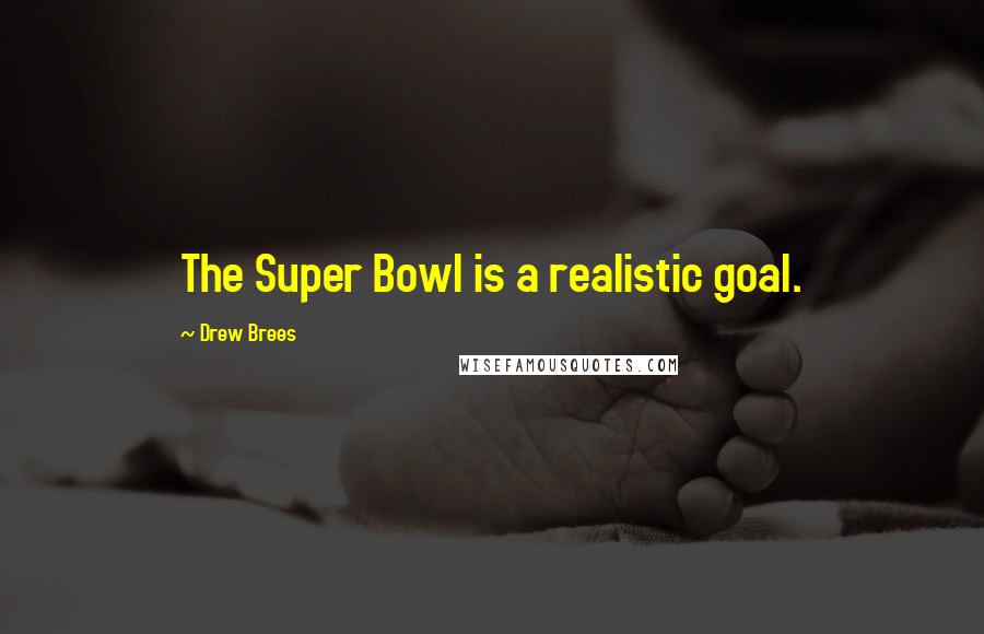 Drew Brees Quotes: The Super Bowl is a realistic goal.