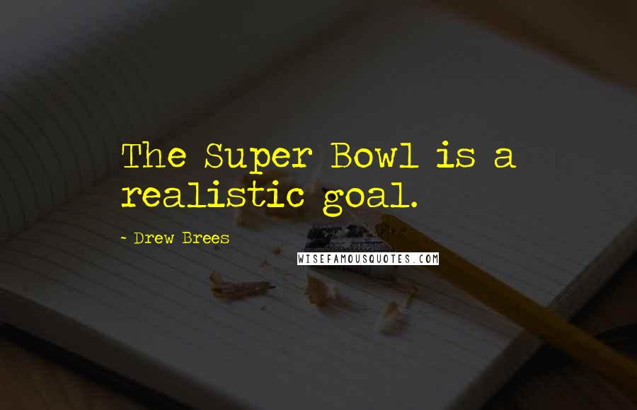 Drew Brees Quotes: The Super Bowl is a realistic goal.