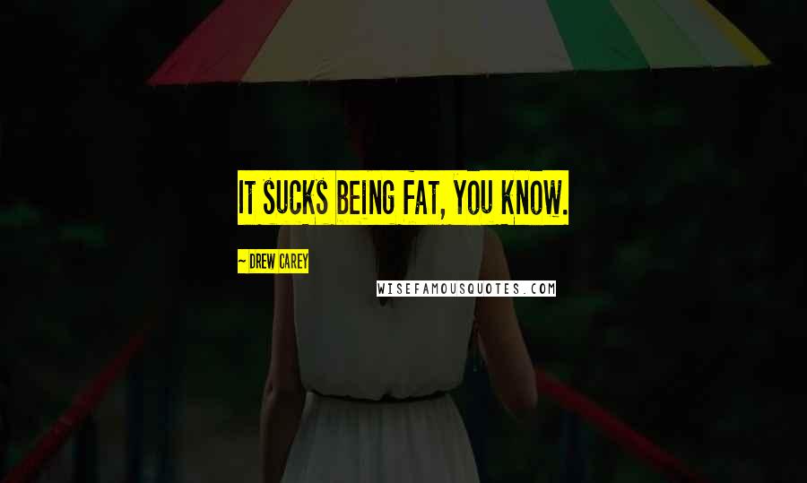 Drew Carey Quotes: It sucks being fat, you know.