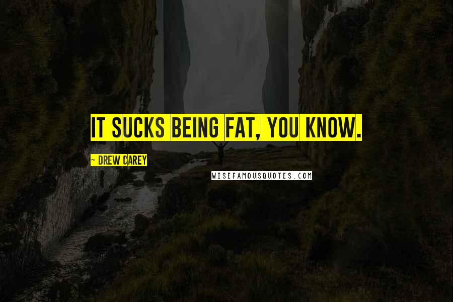 Drew Carey Quotes: It sucks being fat, you know.