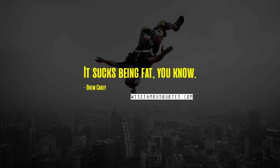 Drew Carey Quotes: It sucks being fat, you know.