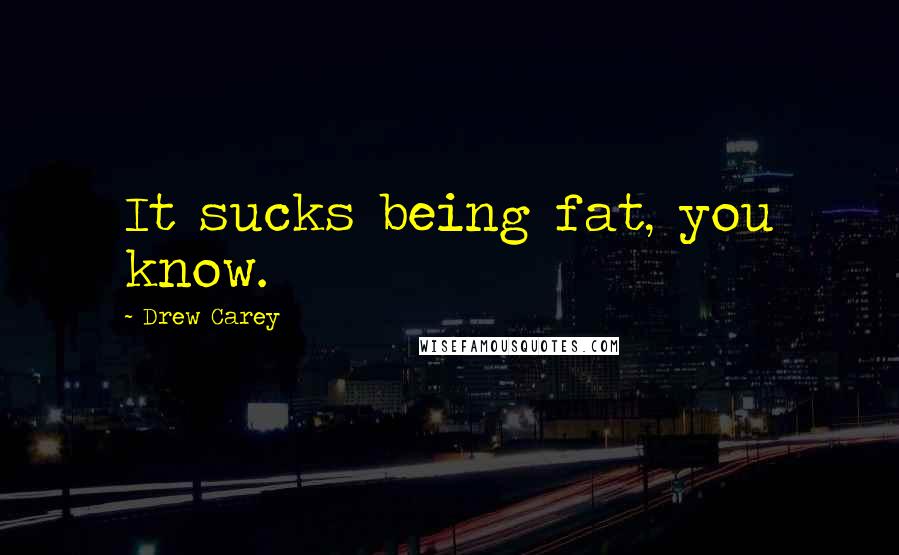 Drew Carey Quotes: It sucks being fat, you know.