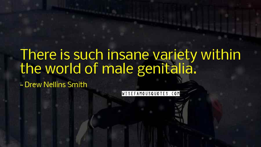 Drew Nellins Smith Quotes: There is such insane variety within the world of male genitalia.