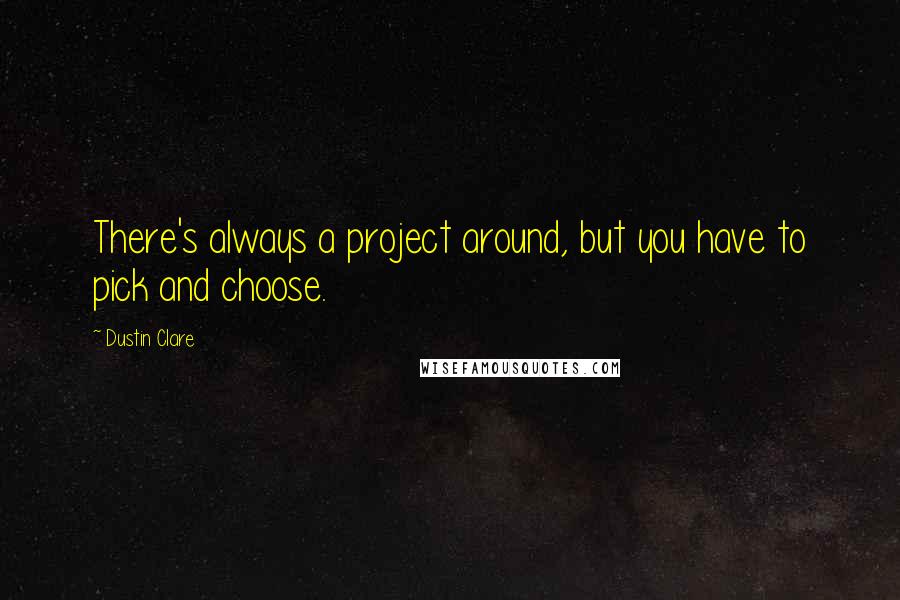 Dustin Clare Quotes: There's always a project around, but you have to pick and choose.