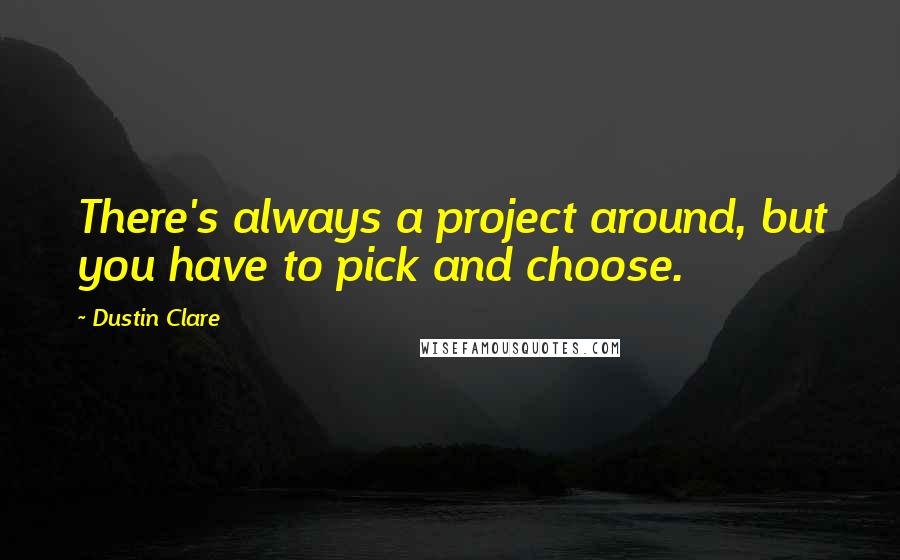 Dustin Clare Quotes: There's always a project around, but you have to pick and choose.