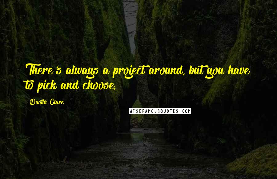 Dustin Clare Quotes: There's always a project around, but you have to pick and choose.