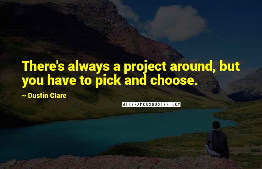Dustin Clare Quotes: There's always a project around, but you have to pick and choose.