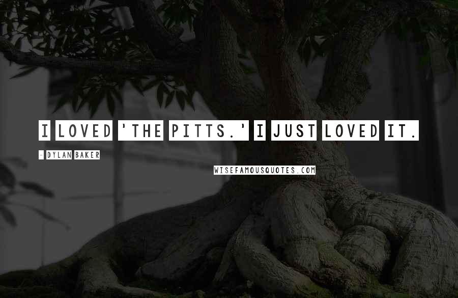 Dylan Baker Quotes: I loved 'The Pitts.' I just loved it.