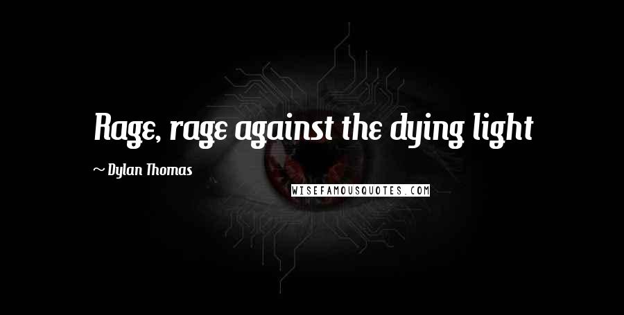 Dylan Thomas Quotes: Rage, rage against the dying light