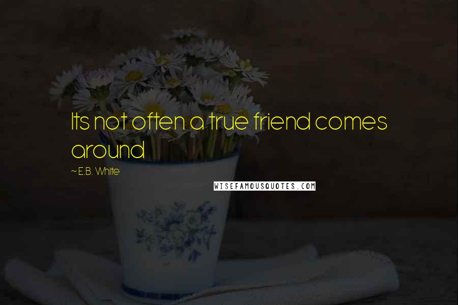 E.B. White Quotes: Its not often a true friend comes around