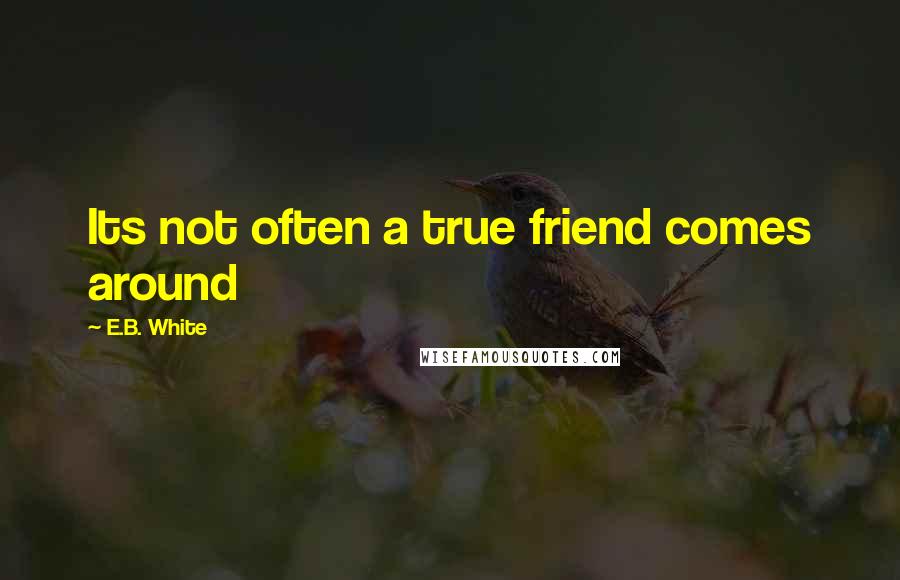 E.B. White Quotes: Its not often a true friend comes around