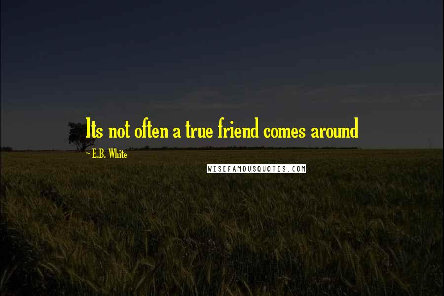 E.B. White Quotes: Its not often a true friend comes around