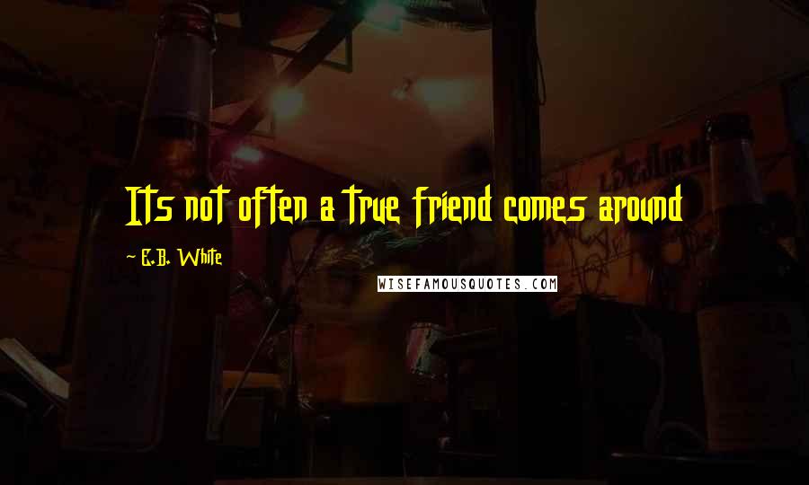 E.B. White Quotes: Its not often a true friend comes around
