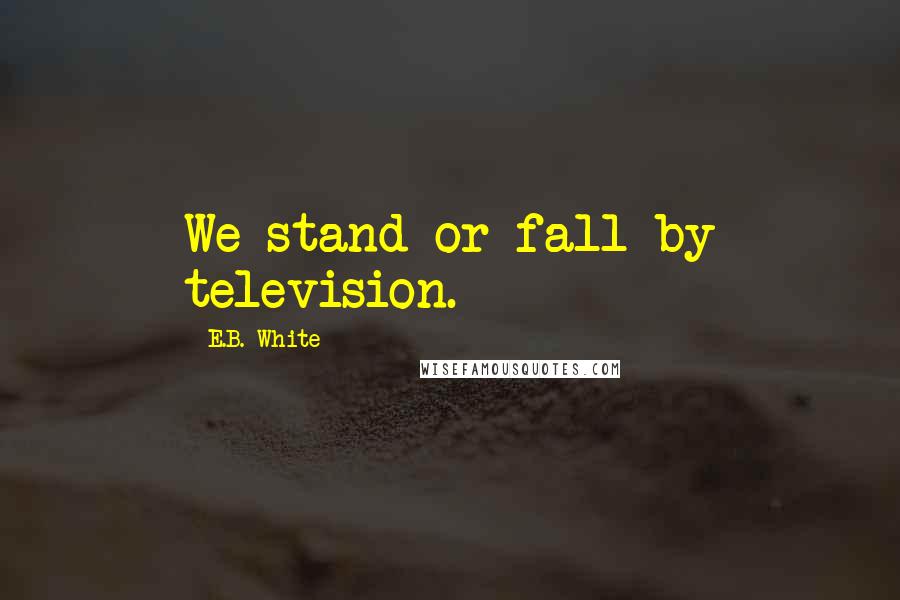 E.B. White Quotes: We stand or fall by television.