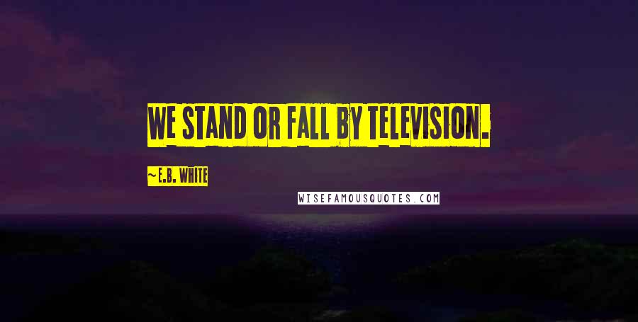 E.B. White Quotes: We stand or fall by television.
