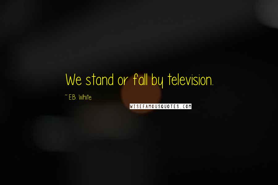 E.B. White Quotes: We stand or fall by television.