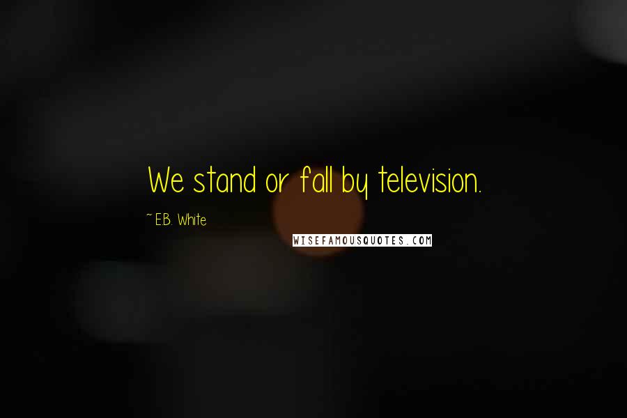 E.B. White Quotes: We stand or fall by television.