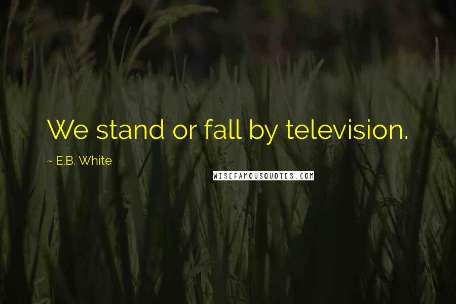 E.B. White Quotes: We stand or fall by television.