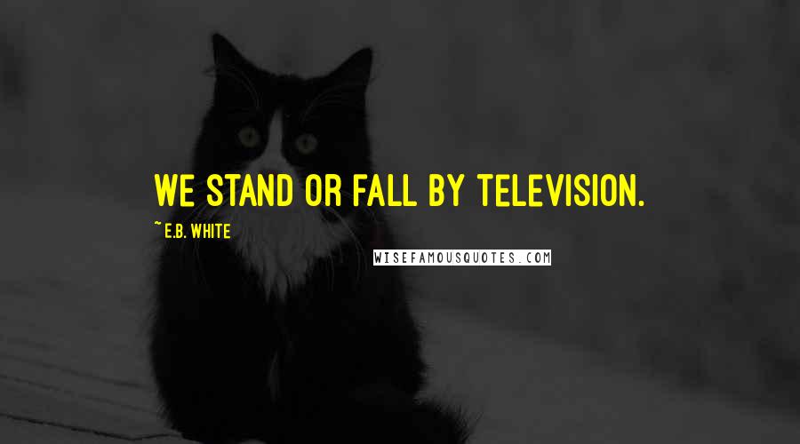 E.B. White Quotes: We stand or fall by television.