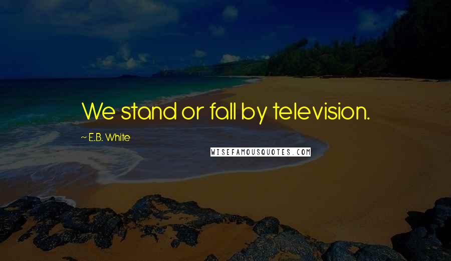 E.B. White Quotes: We stand or fall by television.