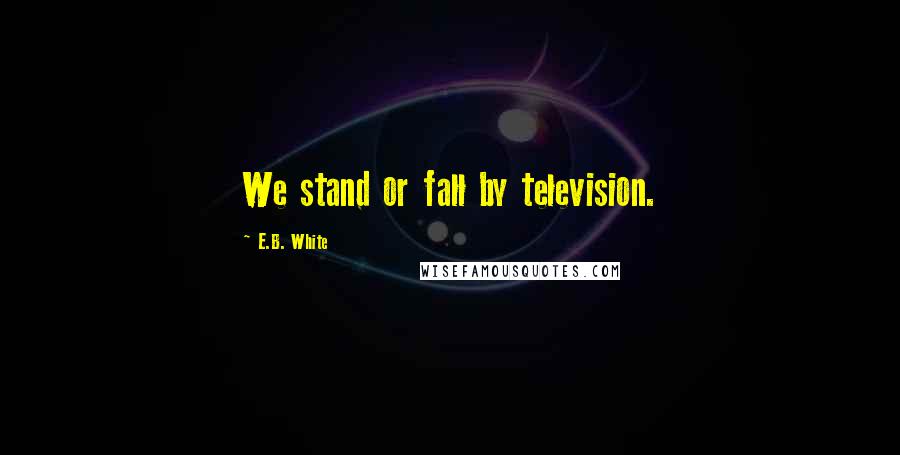 E.B. White Quotes: We stand or fall by television.