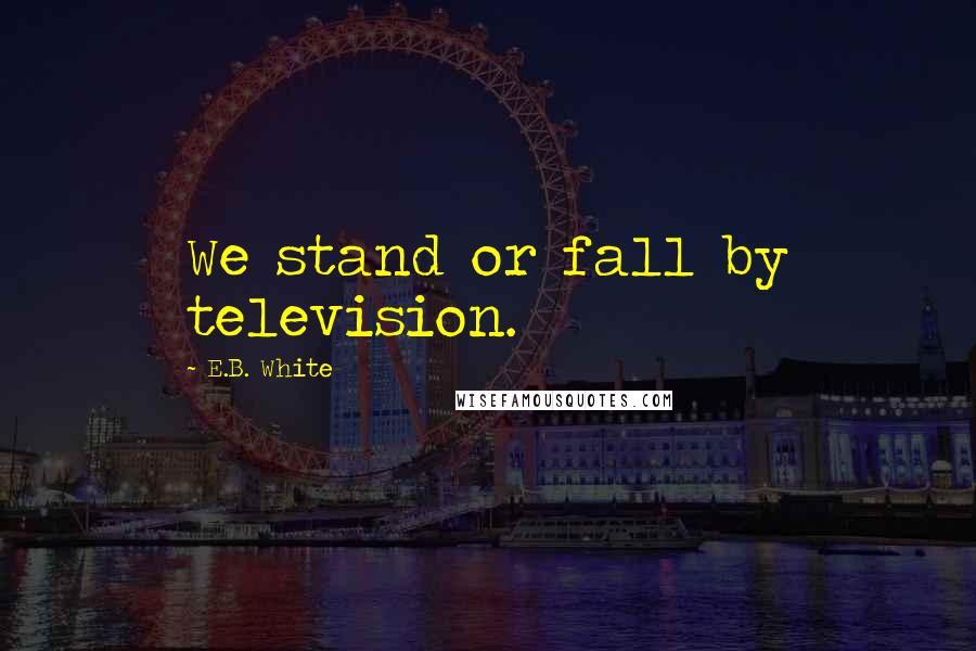 E.B. White Quotes: We stand or fall by television.