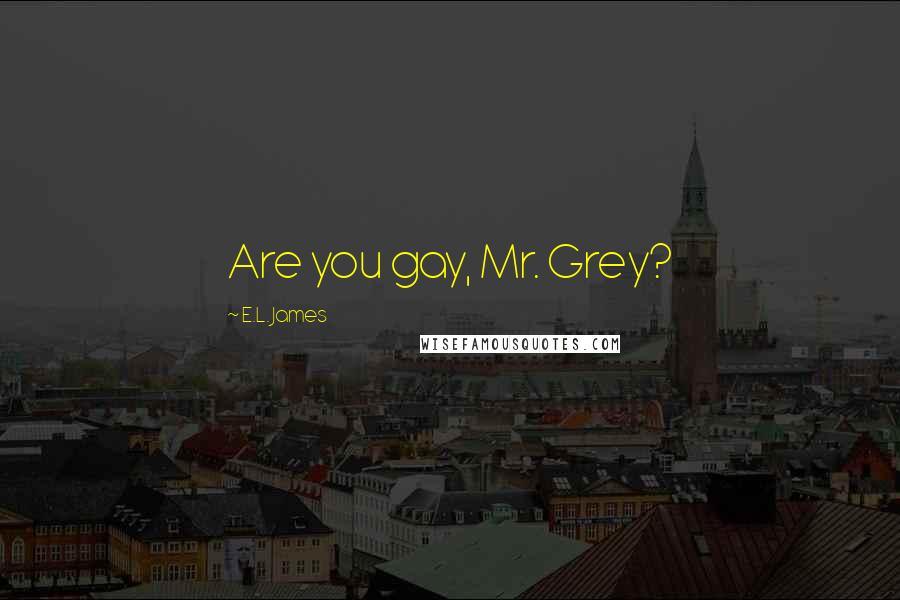 E.L. James Quotes: Are you gay, Mr. Grey?