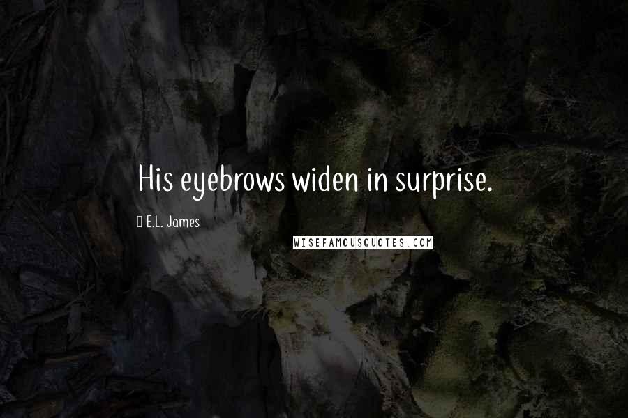 E.L. James Quotes: His eyebrows widen in surprise.
