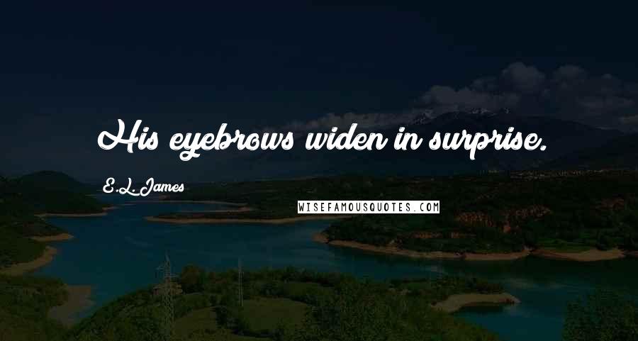 E.L. James Quotes: His eyebrows widen in surprise.