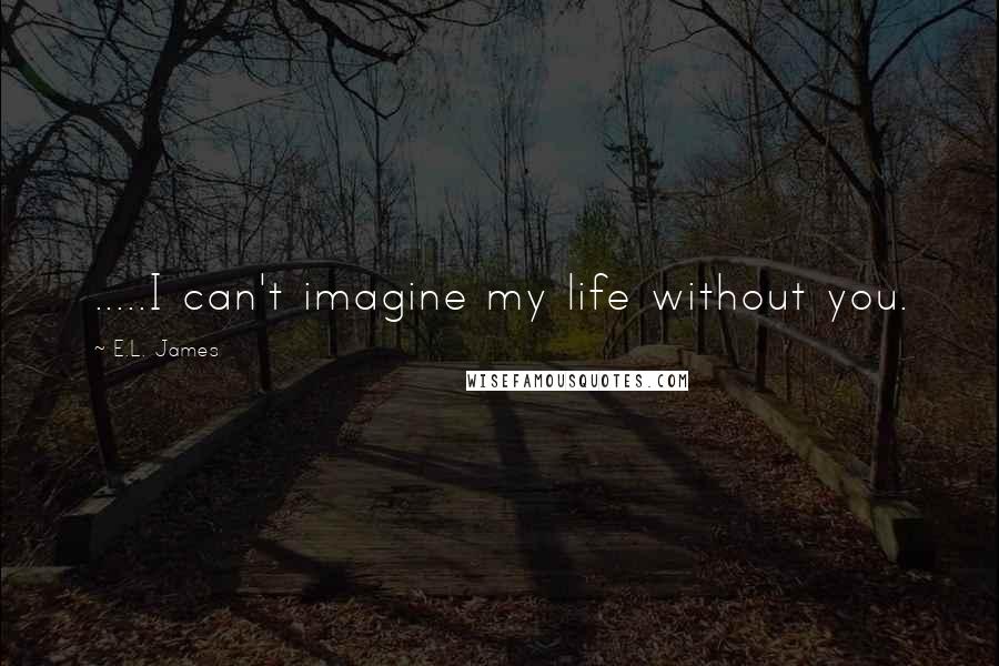 E.L. James Quotes: .....I can't imagine my life without you.