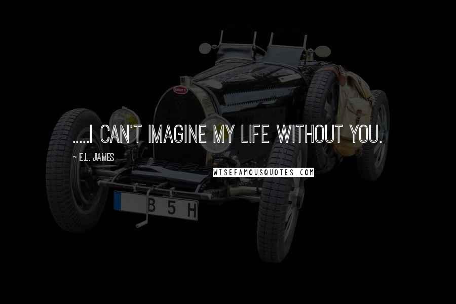 E.L. James Quotes: .....I can't imagine my life without you.