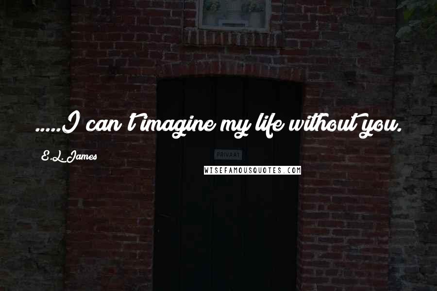 E.L. James Quotes: .....I can't imagine my life without you.