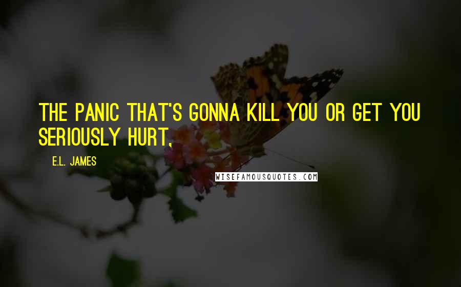 E.L. James Quotes: The panic that's gonna kill you or get you seriously hurt,