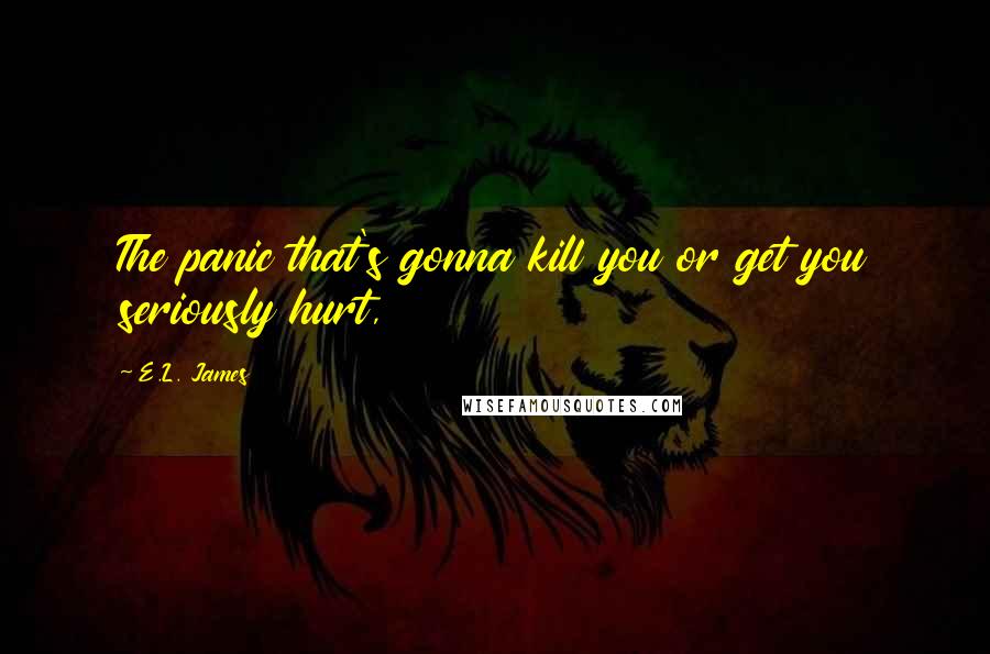 E.L. James Quotes: The panic that's gonna kill you or get you seriously hurt,