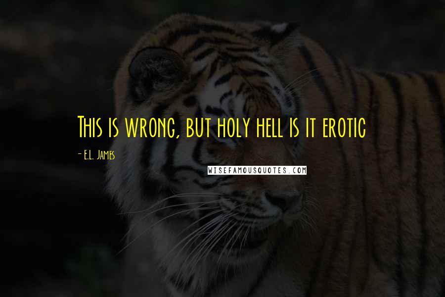 E.L. James Quotes: This is wrong, but holy hell is it erotic